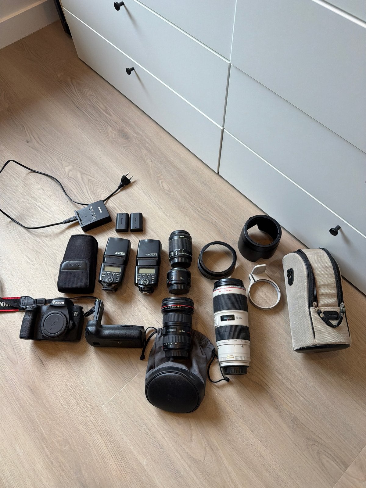 Complete Canon EOS 6D set met diverse lenzen, Ophalen, Gebruikt, Canon, Autofocus