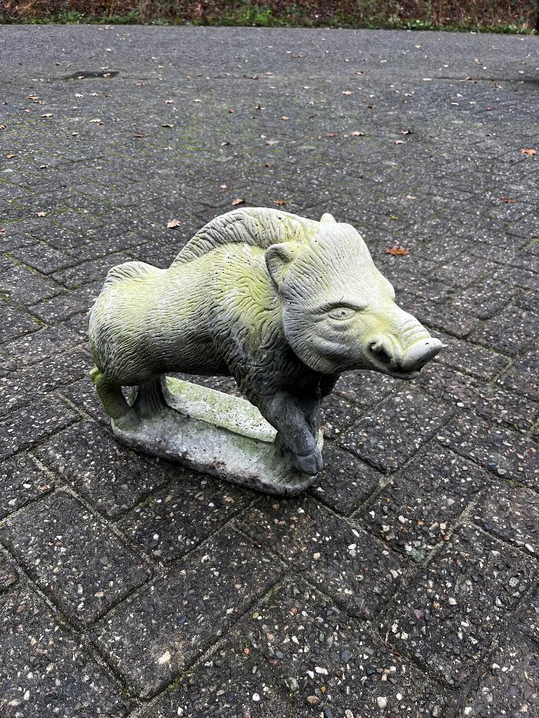 Tuinbeeld | zwijn | everzwijn | beton, Ophalen, Gebruikt, ;, ;