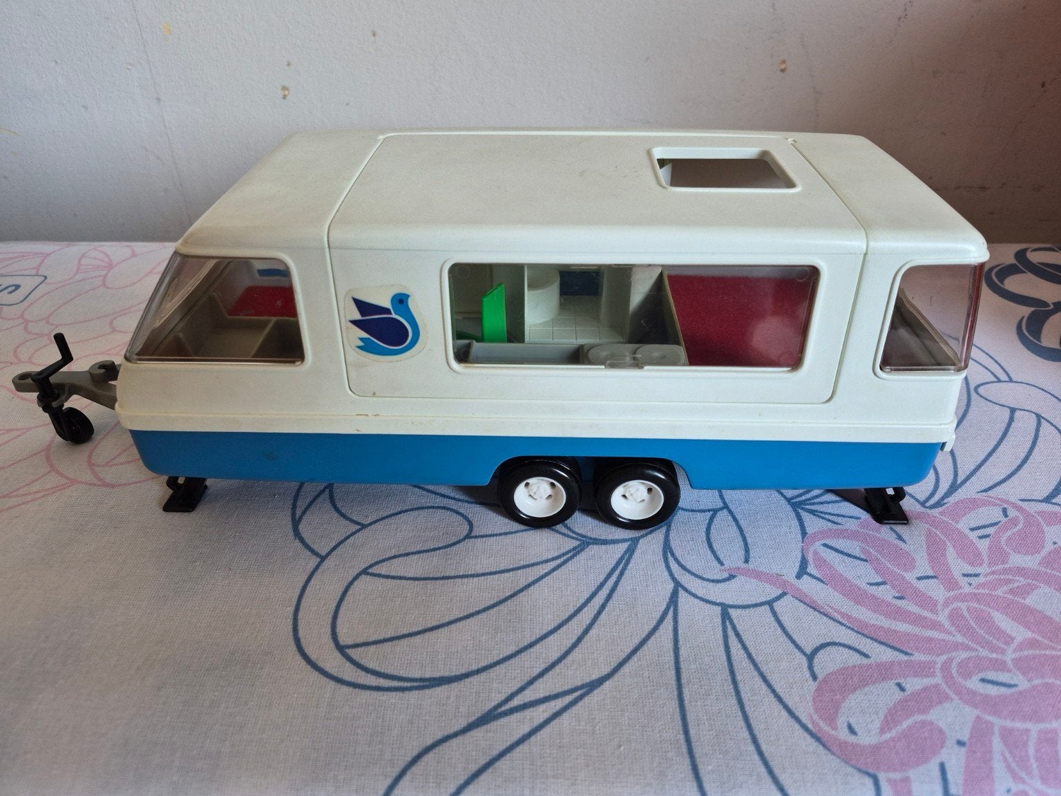 Playmobil Vintage Speelgoed Caravan - Blauw/Wit, Ophalen, Gebruikt