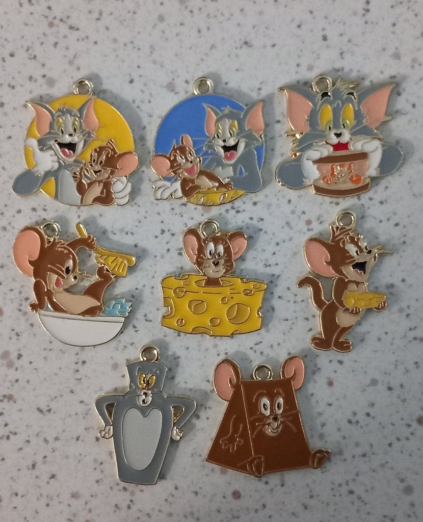 Tom en Jerry metalen bedels, Ophalen of Verzenden, Nieuw, Bedel