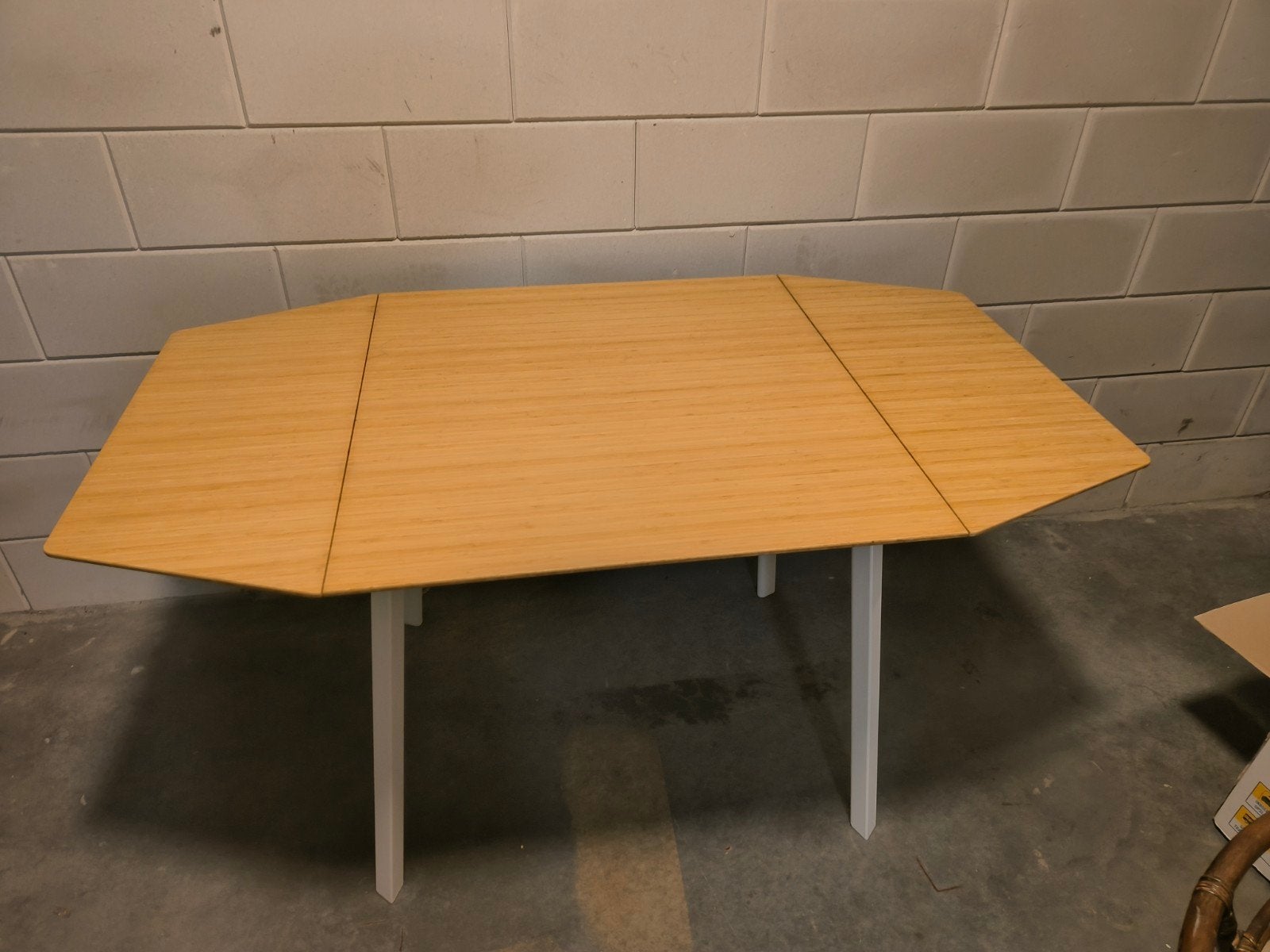 IKEA PS 2012 Klaptafel Bamboe/Wit - Compact & Stijlvol, Overige houtsoorten, Gebruikt, 100 tot 150 cm, Modern, Scandinavisch