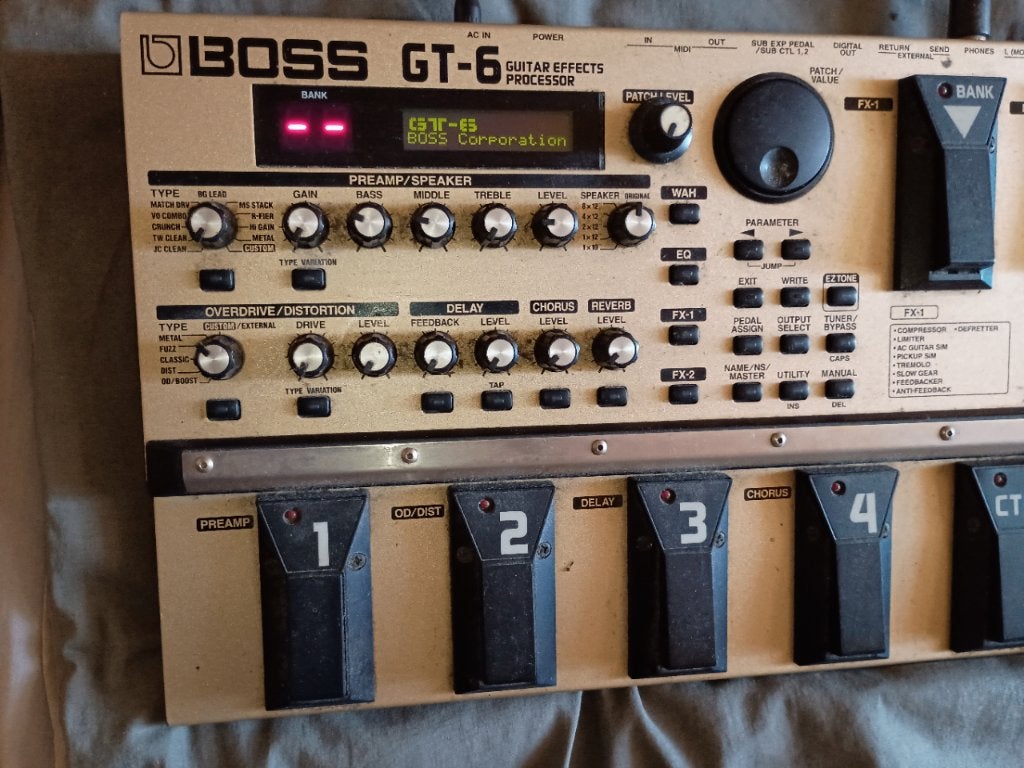 Boss GT-6 guitar processor, Ophalen, Gebruikt