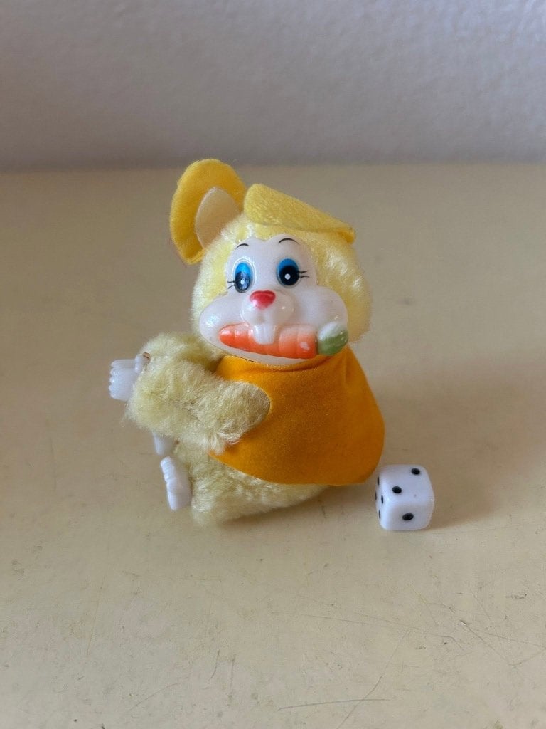 Vintage konijn knijpbeestje jaren 80/90, Ophalen of Verzenden, Gebruikt