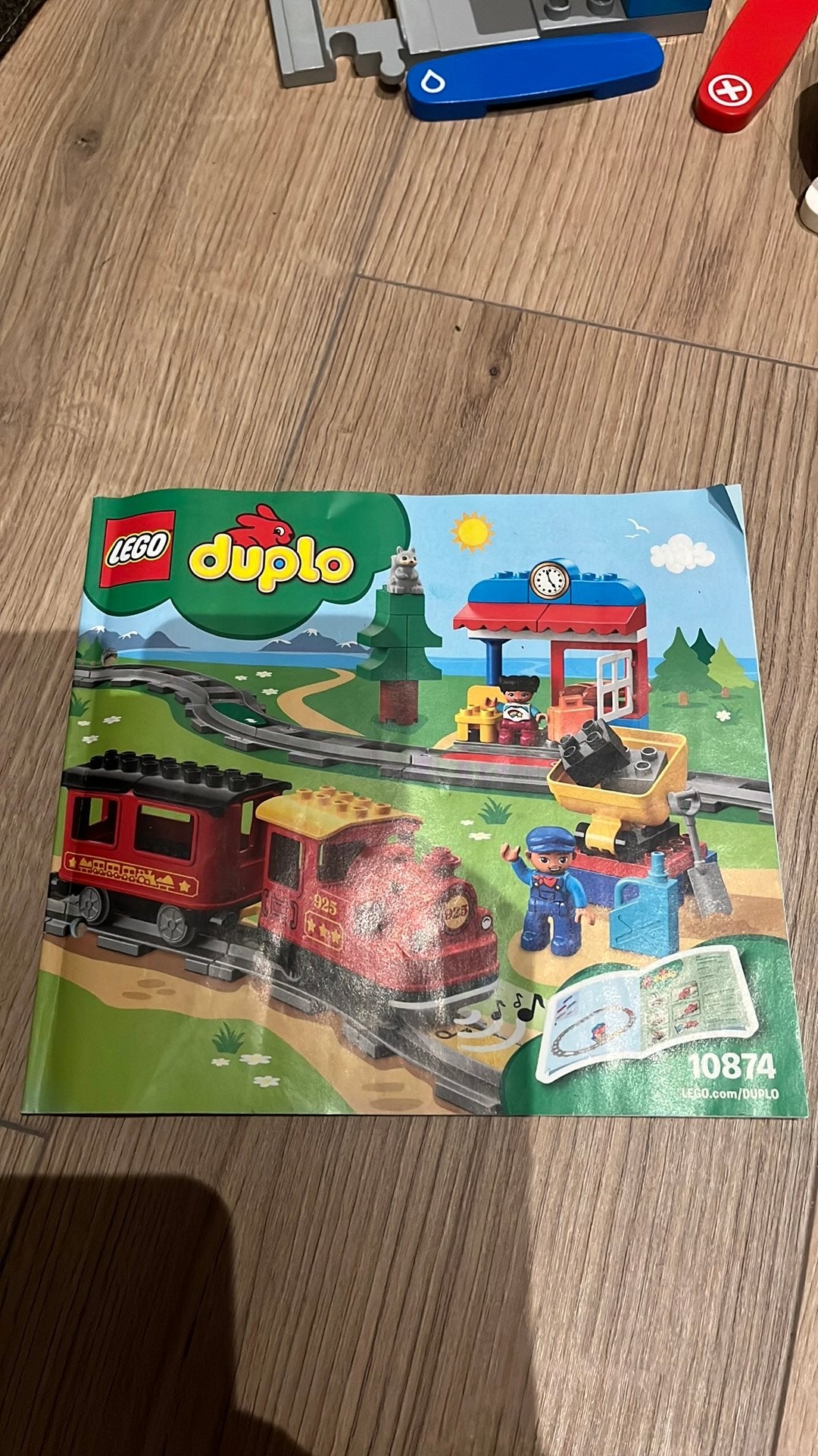Duplo 10874 elektrische trein + treinbrug + extra rails, Ophalen of Verzenden, Gebruikt