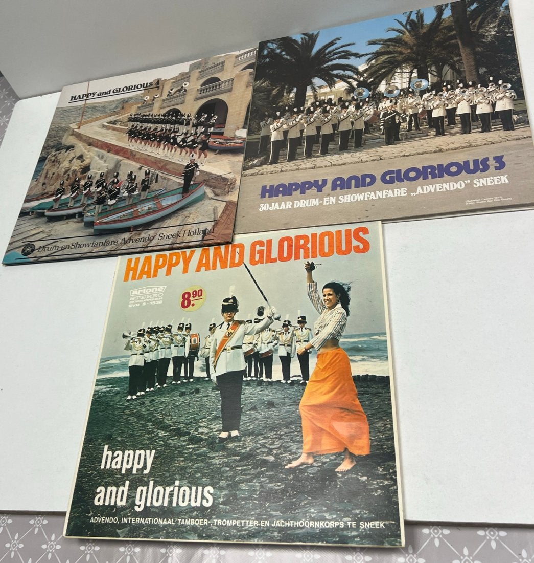 18. Happy and Glorious - Drum- en Showfanfare Advendo Sneek, LP, Gebruikt, Overige genres, Ophalen of Verzenden