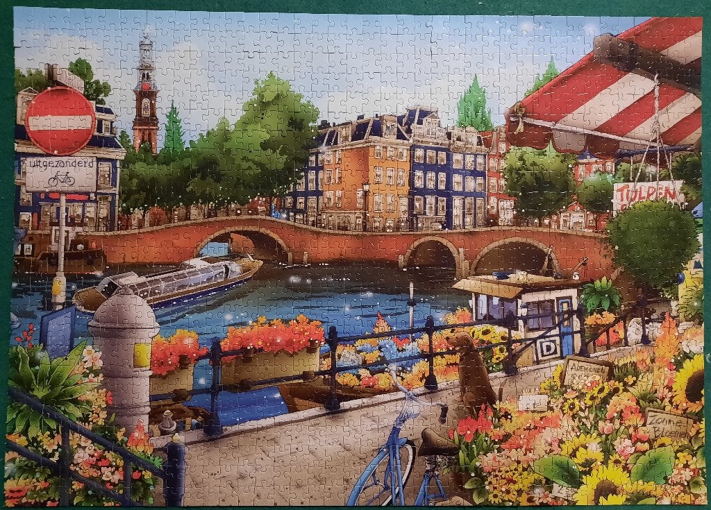 King puzzel 1000st 05363 Amsterdam, Ophalen of Verzenden, 500 t/m 1500 stukjes, Zo goed als nieuw, Legpuzzel