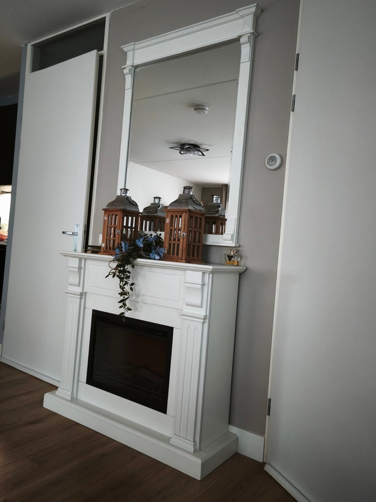 Elektrische haard met spiegel, Huis en Inrichting, Ophalen, Vrijstaande haard, Elektrische haard