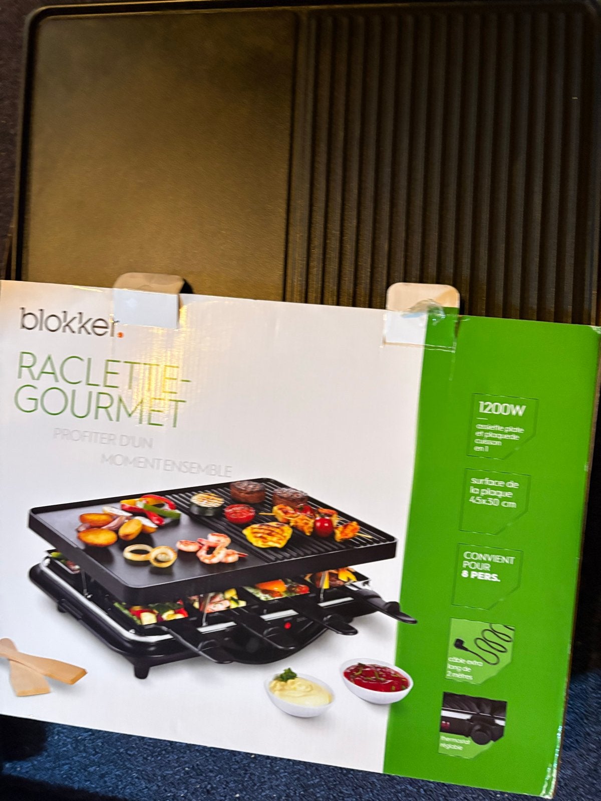 Blokker Raclette-Gourmet 1200W voor 8 personen, Ophalen of Verzenden, Zo goed als nieuw