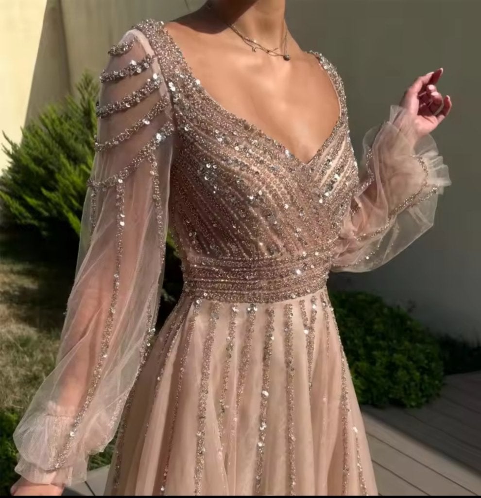 Galajurk avondjurk feestjurk maat 42/44, Kleding | Dames, Gelegenheidskleding, Galajurk, Beige, Maat 42/44 (L), Ophalen of Verzenden
