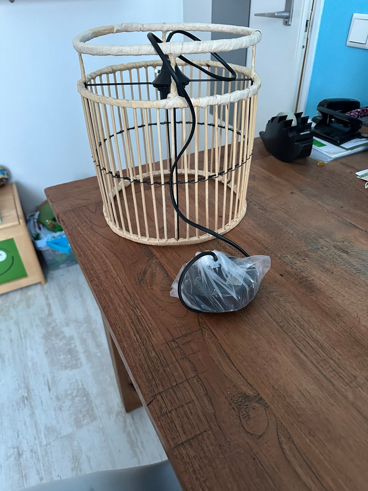 Bamboe / riet hanglamp, Ophalen of Verzenden, Nieuw