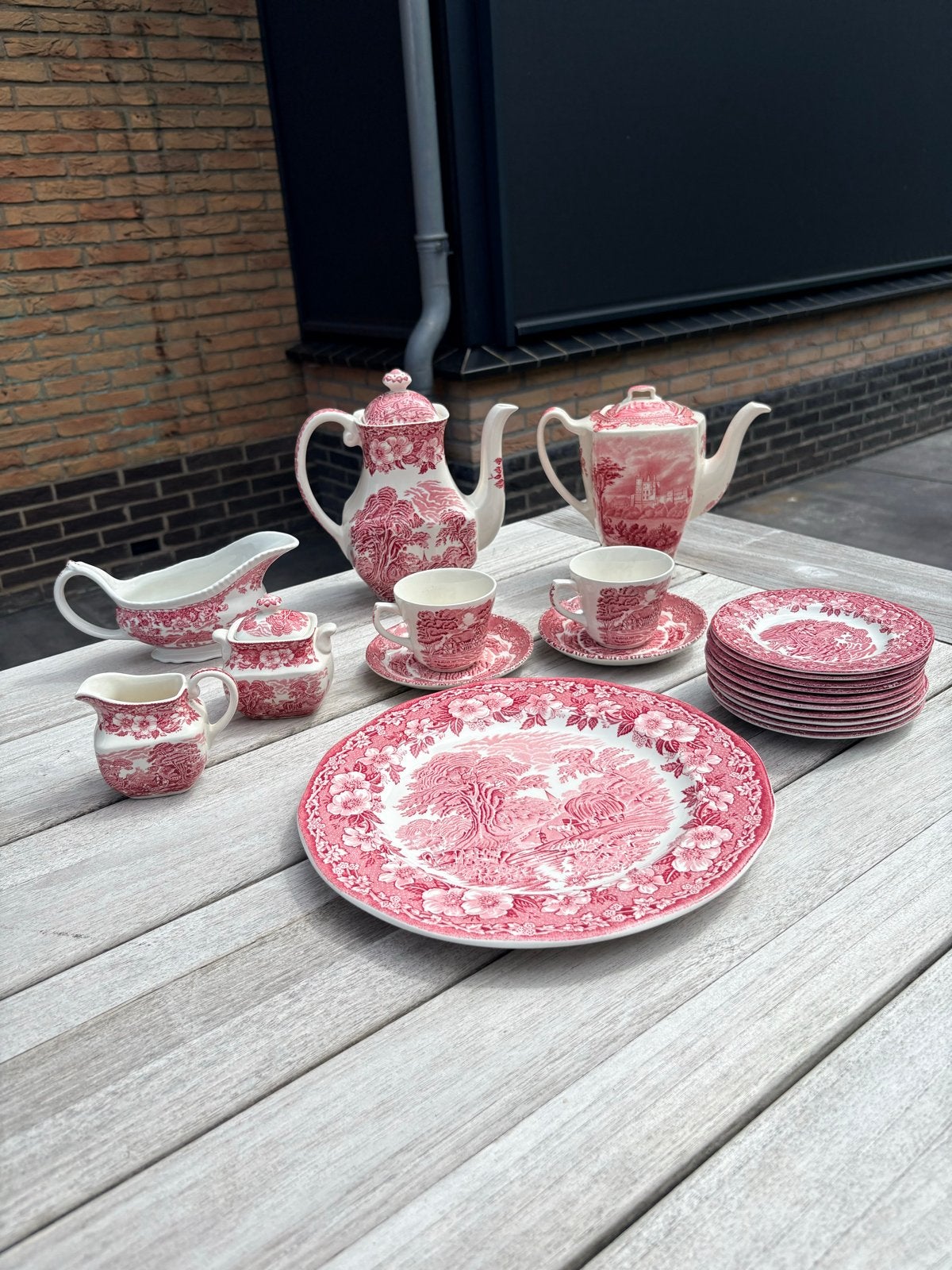 Prachtige Wedgwood Woodland servies set voor high tea, Ophalen