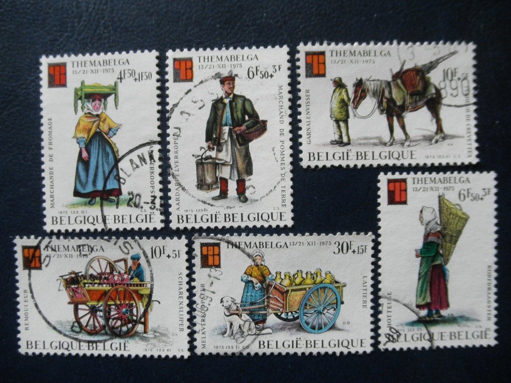 Postzegels België 1975 beroepen, klederdracht - cw. 4,00., Ophalen of Verzenden, Gestempeld