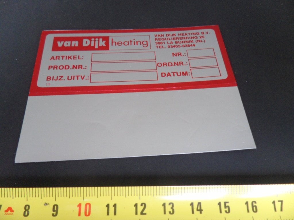 sticker Bunnik  van Dijk Heating, Ophalen, Zo goed als nieuw
