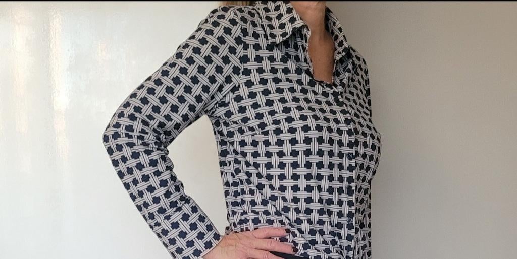 Studio Anneloes blouse Travelstof Donkerblauw, Studio Anneloes, Blauw, Maat 42/44 (L), Ophalen of Verzenden