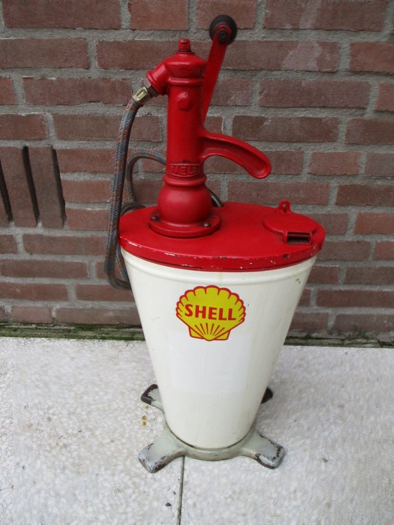 Shell oliepomp , 50/60 jaren., Ophalen
