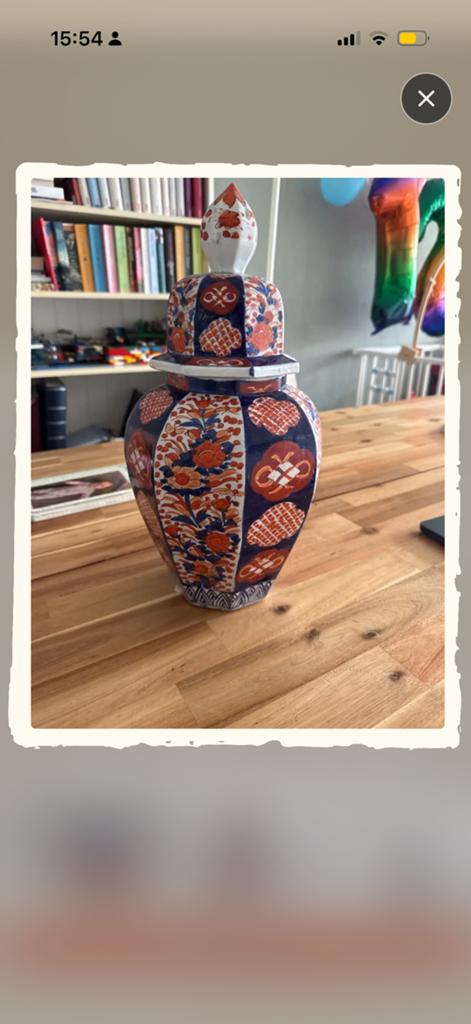 Japanse Imari porseleinen vaas met deksel, Ophalen of Verzenden
