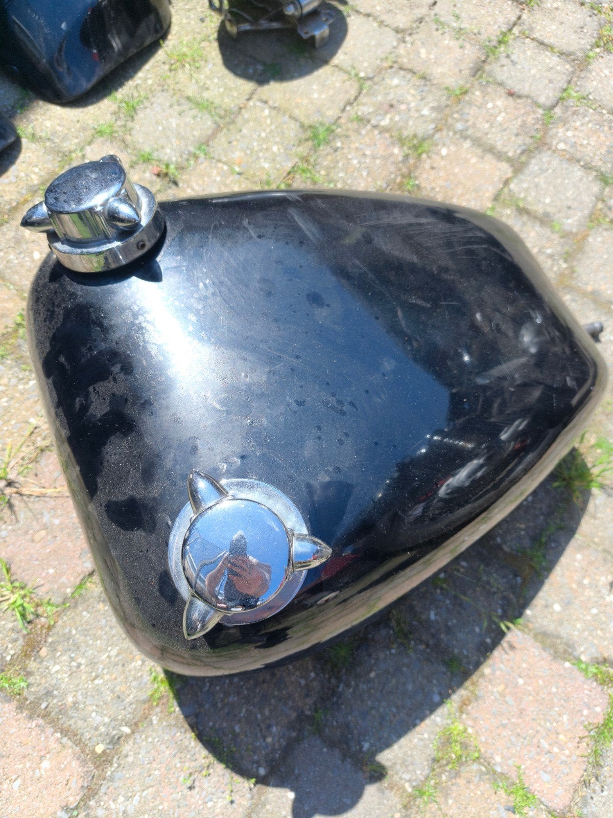 Zwarte brandstoftank voor motorfiets, Yamaha virago 535, Ophalen, Gebruikt