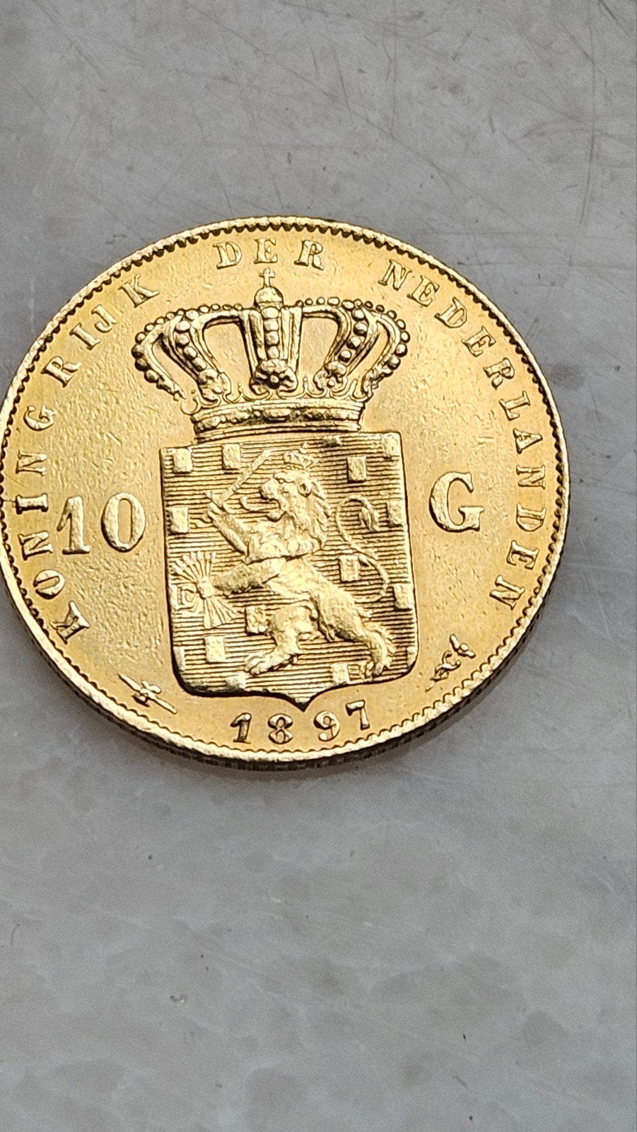 gouden tientje 1897, Ophalen of Verzenden, Koningin Wilhelmina, 10 gulden, Goud