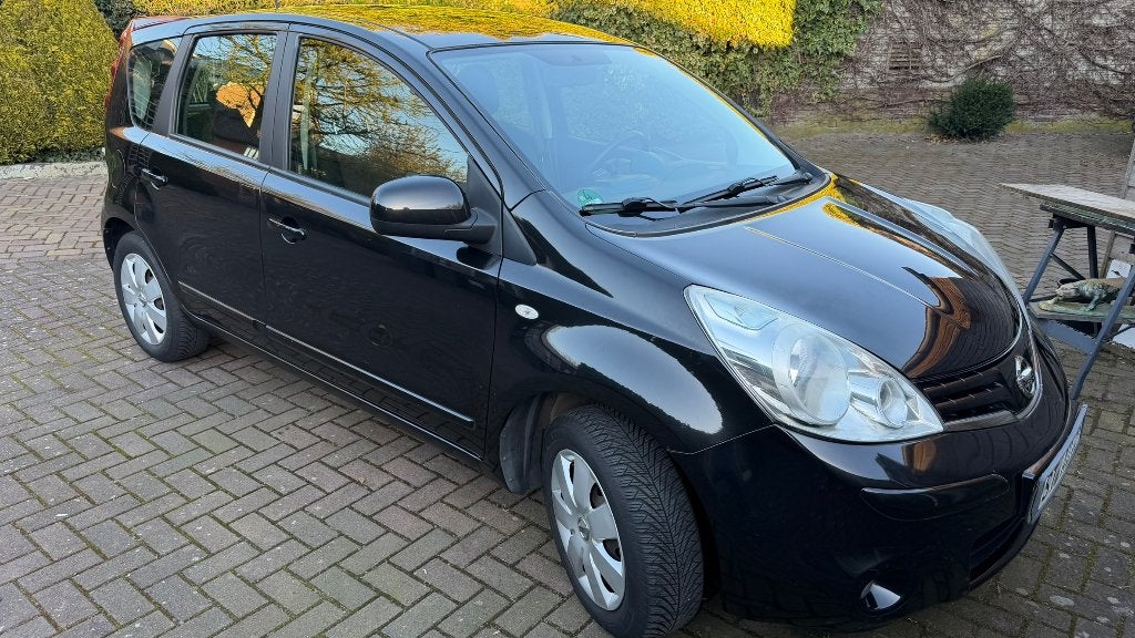 Nissan Note 1.4 16V 2009 Zwart, Voorwielaandrijving, Stof, 4 cilinders, Zwart