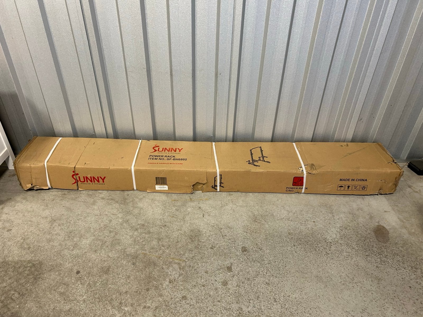 Sunny Health & Fitness Power Squat Rack SF-BH6802, Ophalen, Krachtstation, Metaal, Armen
