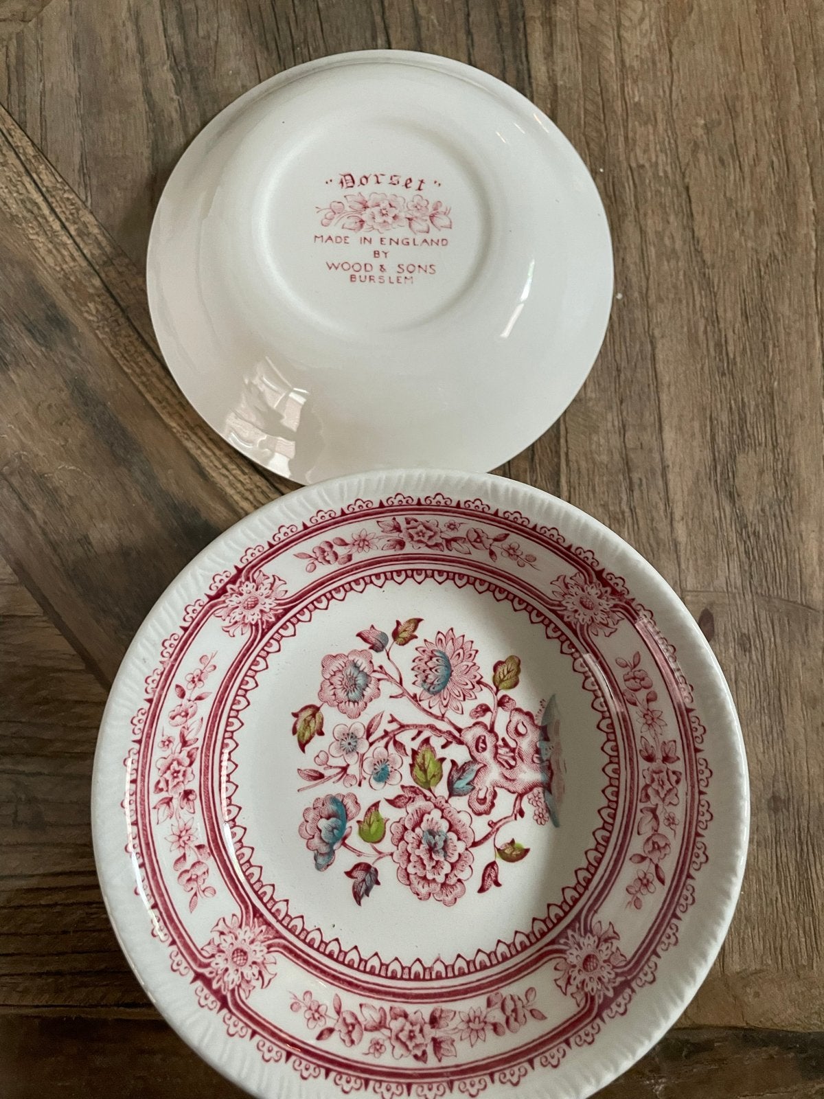 7 antieke schaaltjes 'Dorset' Wood & Sons Burslem, Ophalen of Verzenden