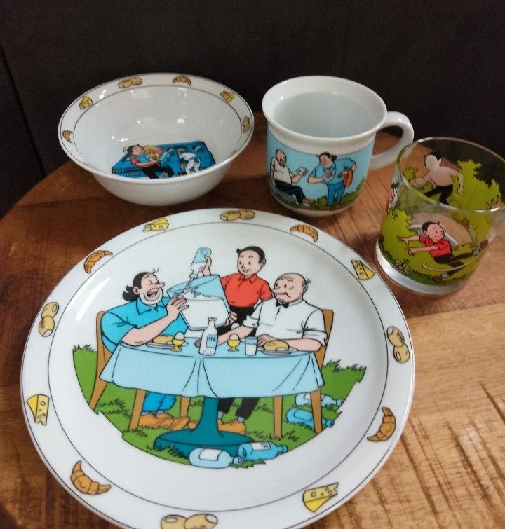 Ontbijtset servies van Suske en Wiske nieuw!, Ophalen of Verzenden, Suske en Wiske, Nieuw, Gebruiksvoorwerp