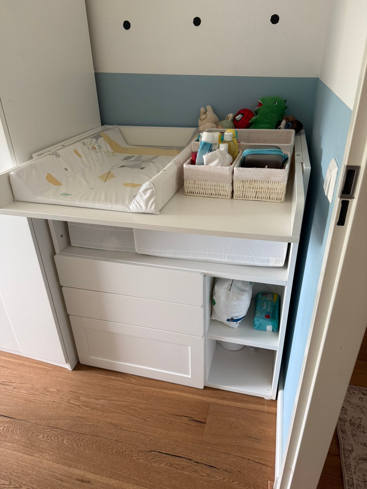Complete IKEA kinderkamer inclusief bed en matrassen, Ophalen, 50 tot 100 cm, Zo goed als nieuw, Minder dan 100 cm