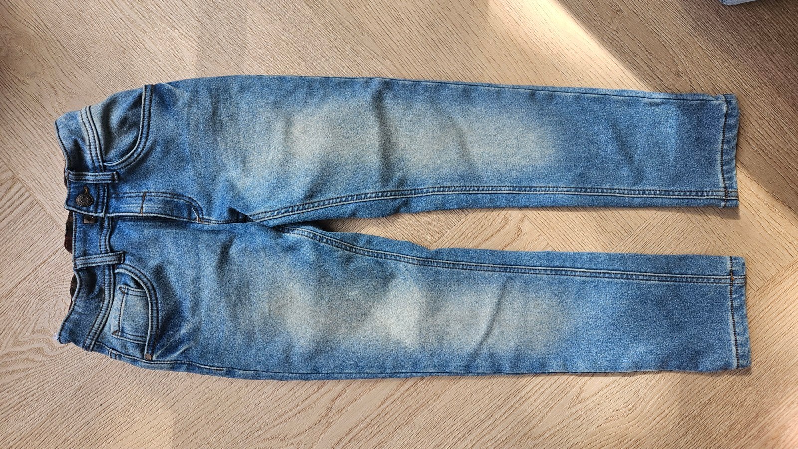 Thermo jeans maat 140 gevoerd winterbroek C&A, Broek, C&A, Jongen of Meisje, Ophalen of Verzenden