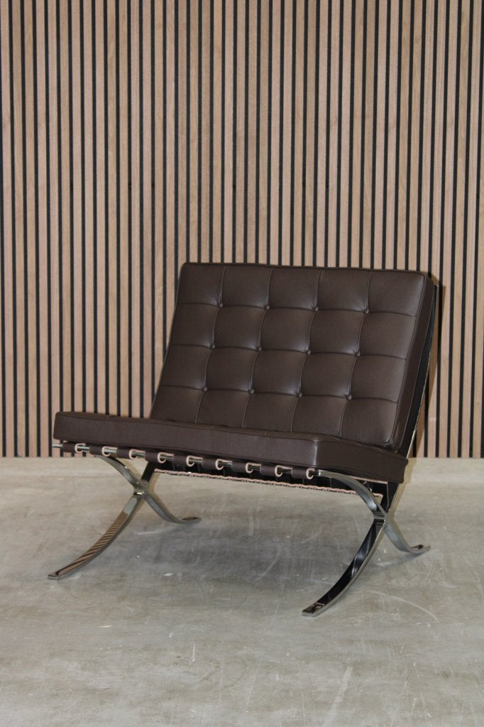 Originele Knoll Barcelona Chair | Chocolate Volo Leder, Antiek en Kunst, Ophalen of Verzenden