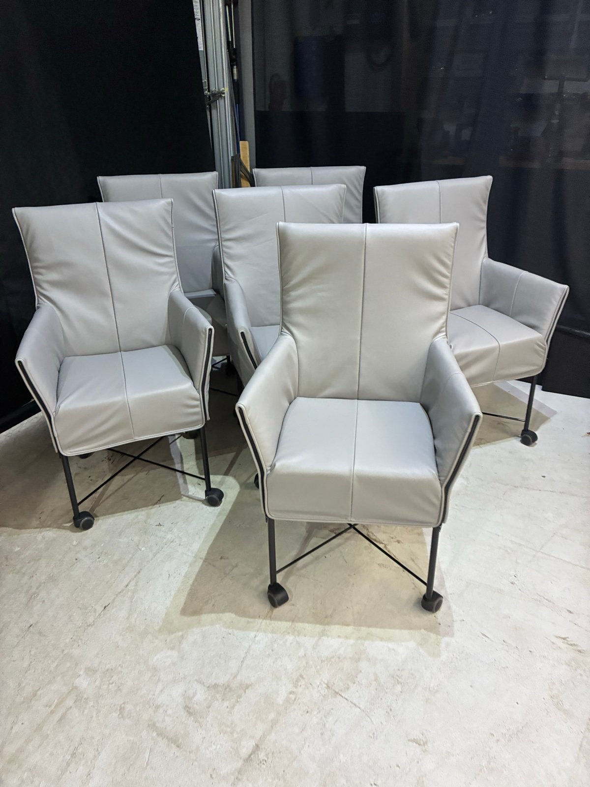 ACTIE - 6 Montis Chaplin stoelen - Nieuw leer, Huis en Inrichting, Ophalen, ., Leer, Zo goed als nieuw