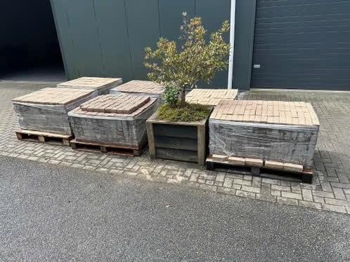 Sierbestrating 60m2 dikformaat en koppelstones, Ophalen, Gebruikt, Klinkers, 10 m² of meer