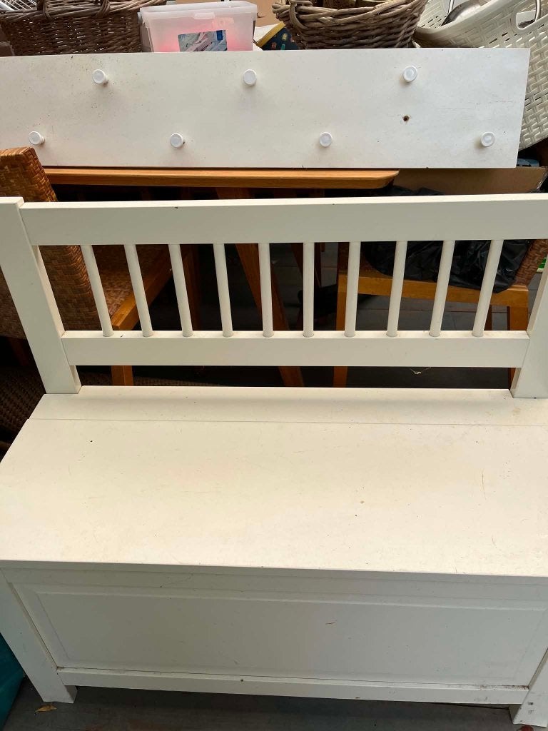 Bankje en kapstok, Huis en Inrichting, Krukjes, Ophalen of Verzenden, Gebruikt, Hout