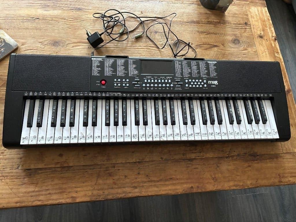 Max music KB4: keyboard piano 61 toetsen, Met standaard, Ophalen, Overige merken, 61 toetsen