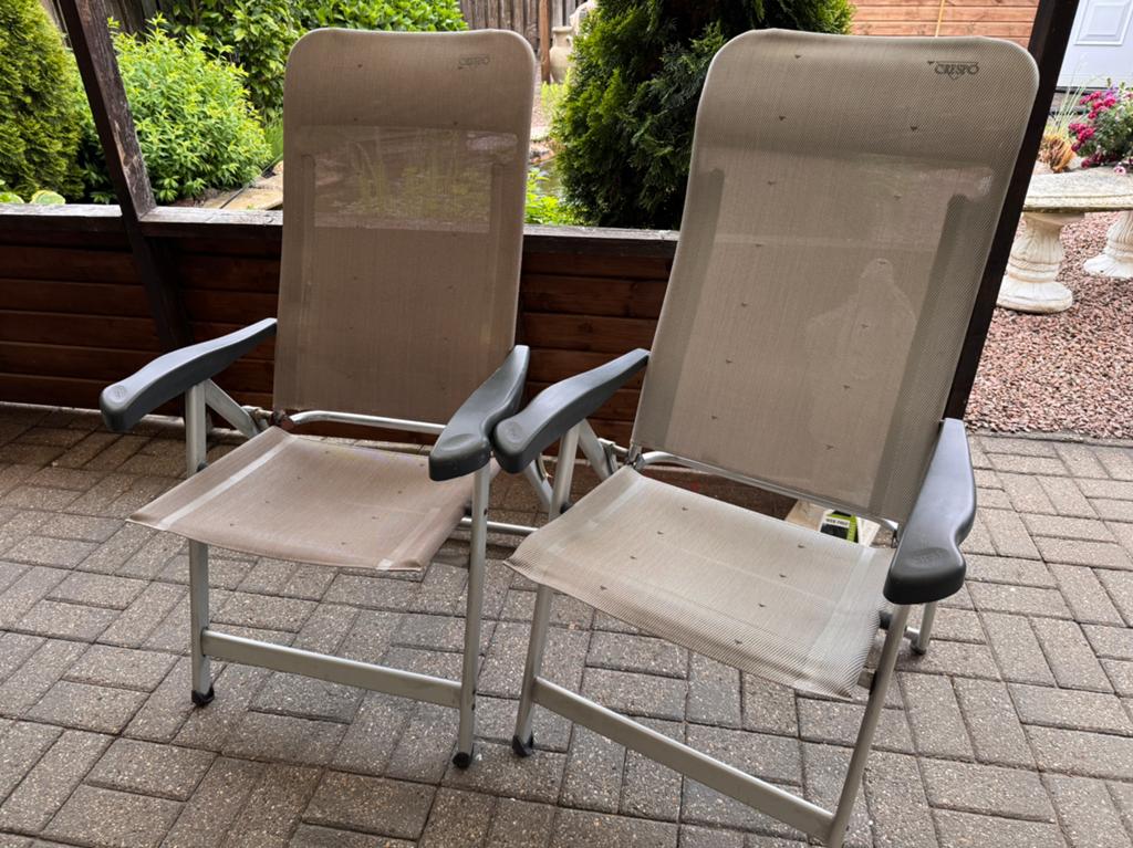 Crespo kampeerstoelen 2x, Ophalen of Verzenden, Zo goed als nieuw, Campingstoel