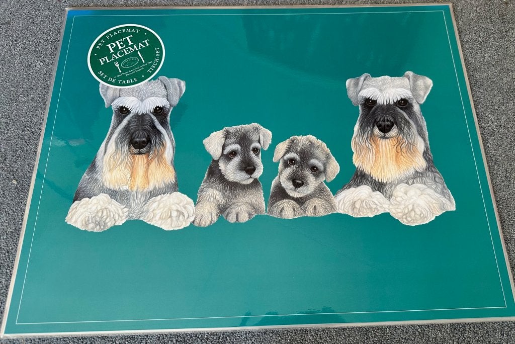 9x nieuwe XL placemat Schnauzer 55x42cm, Overige typen, Overige merken, Nieuw, Ophalen of Verzenden
