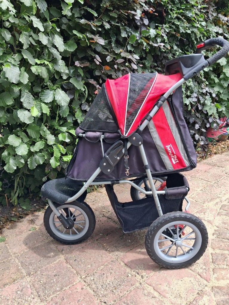 Hondenbuggy InoPet confort EFA ECO zwart/rood, Ophalen, Gebruikt