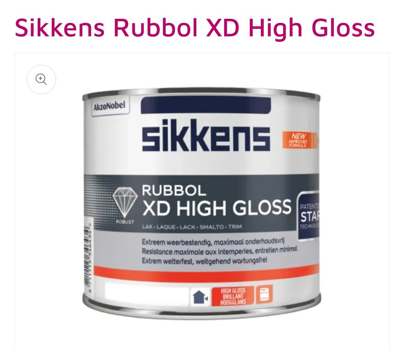 Sikkens Rubbol XD High Gloss & BL Rezisto Satin 9010/9016, Ophalen, Wit, Nieuw, Lak