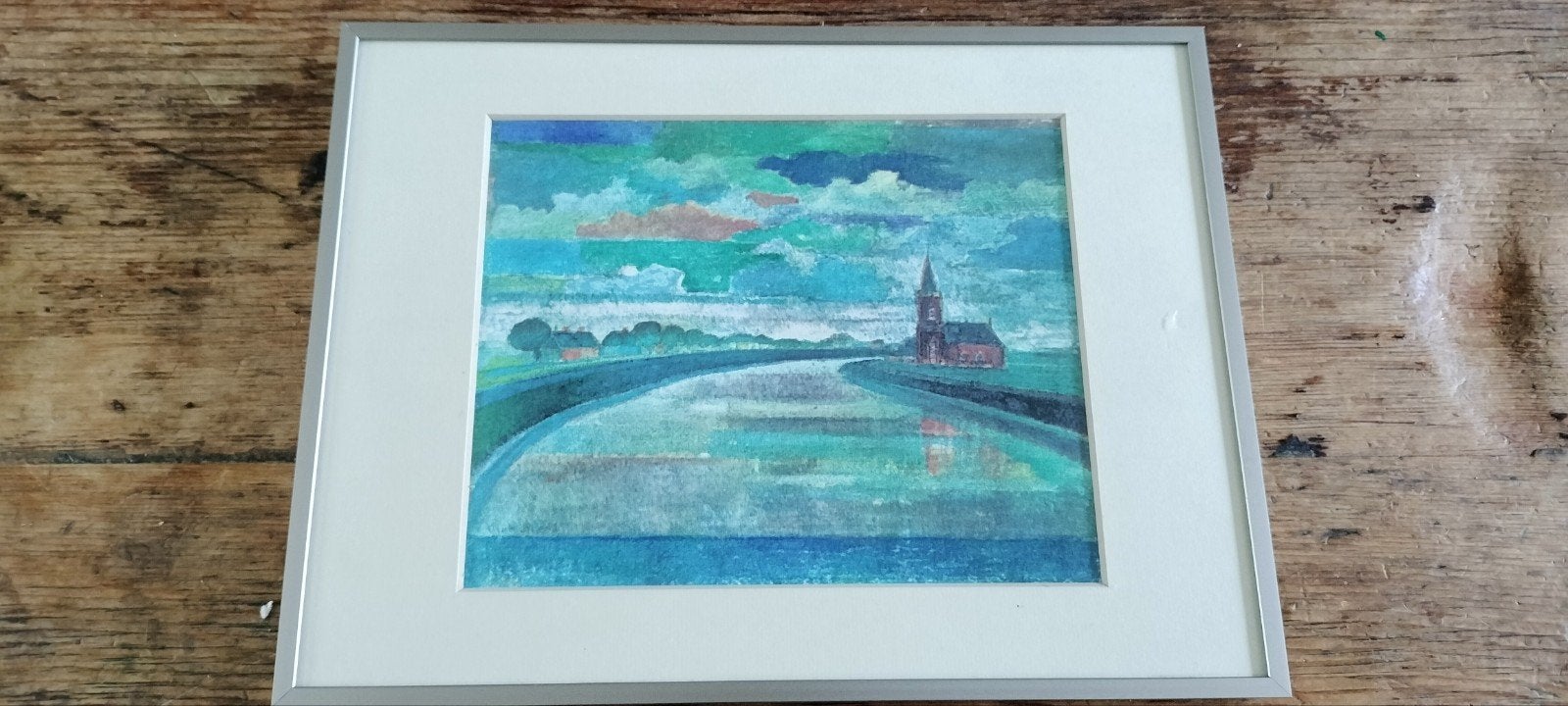 Dirk Breed Zeefdruk 1981 - Noordhollands Landschap, Antiek en Kunst, Kunst | Litho's en Zeefdrukken, Gelimiteerde oplage, Ophalen of Verzenden