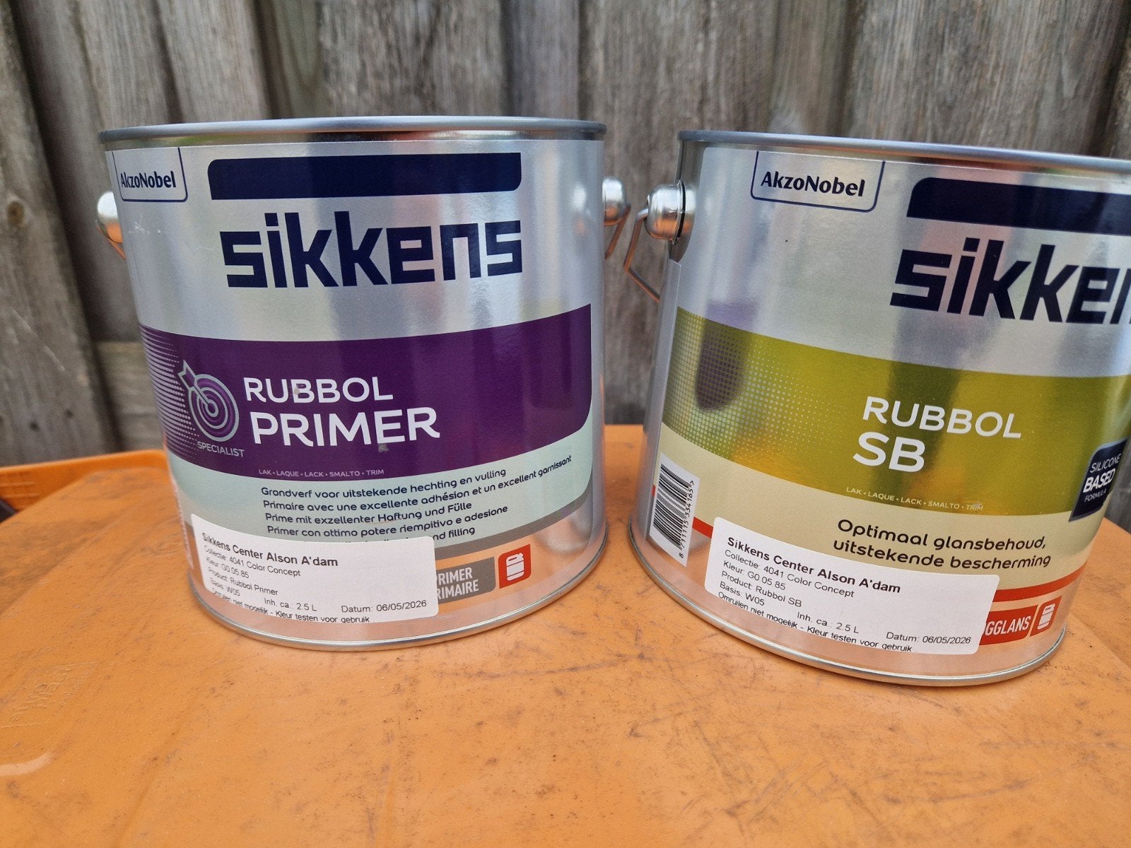 Sikkens rubbol sb en prima GO.05.85, Ophalen of Verzenden, Nieuw, Wit, Lak
