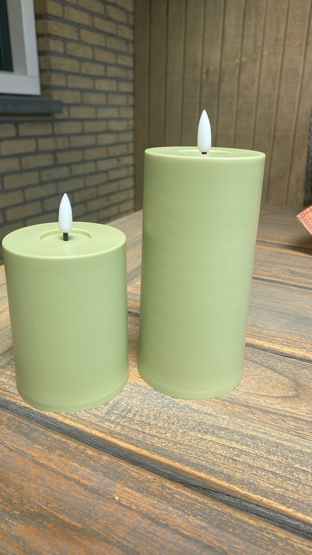 Buiten kaarsen op batterijen, Kunststof, Overige merken, Ophalen of Verzenden, Zo goed als nieuw