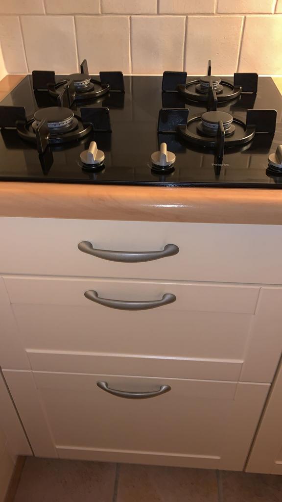 Pelgrim gas kookplaat 4 pitten, Ophalen, Gebruikt, 4 kookzones, Inbouw