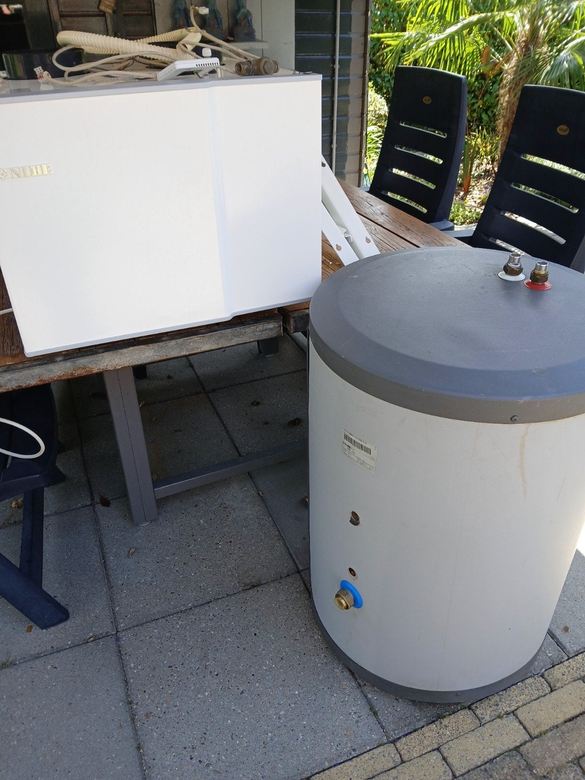 NIBE F130 Lucht Ventilatie Warmtepomp + VPB 150 Boiler, Ophalen, Gebruikt, 100 liter of meer, Boiler