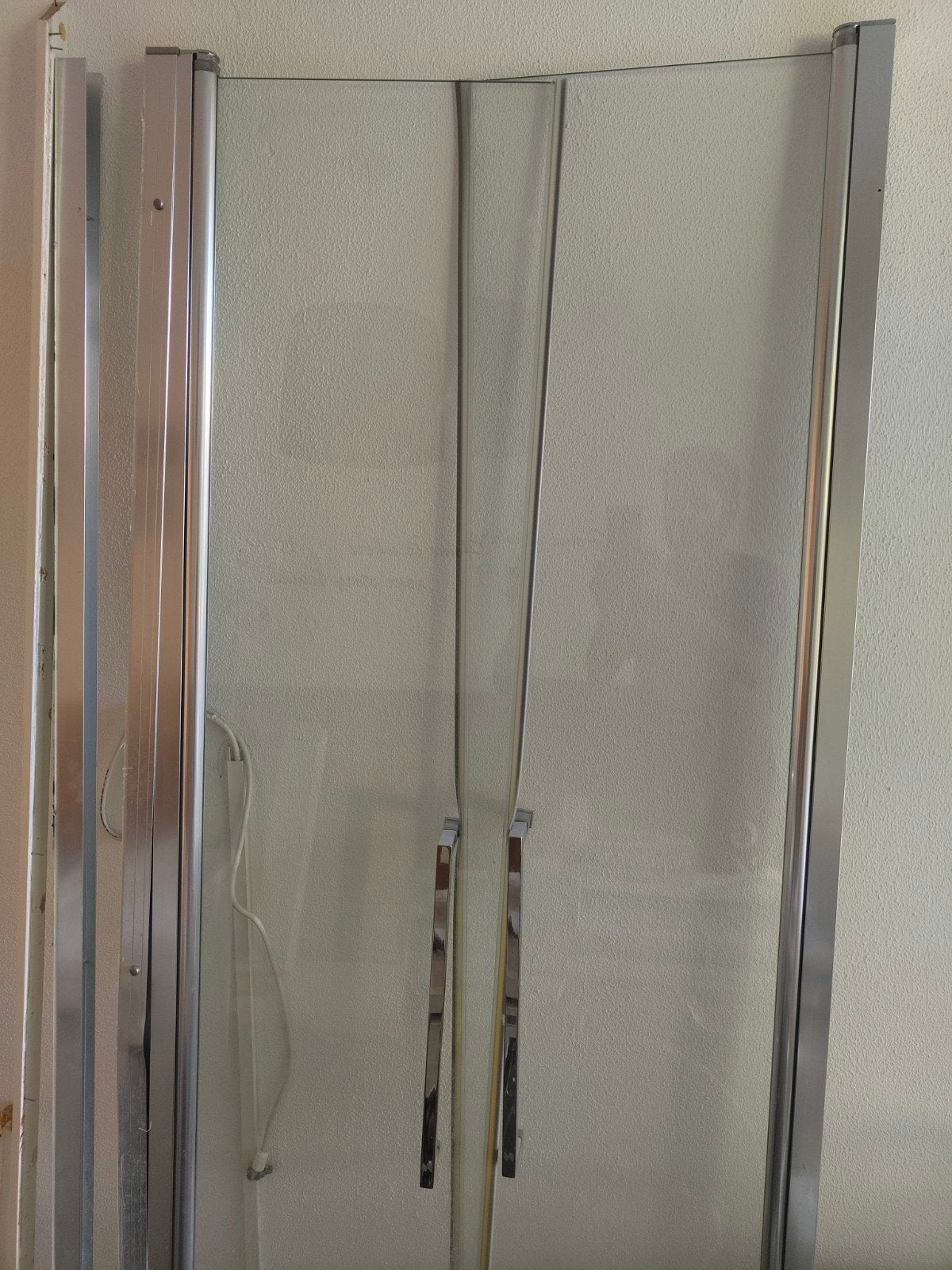 Douchedeur van glas en chroom, Ophalen, Gebruikt, Glas, Douche