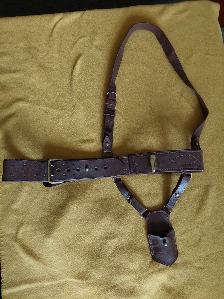 Sabelriem, Sam Brown, Verzamelen, Militaria | Algemeen, Ophalen, Landmacht, Nederland, Kleding of Schoenen
