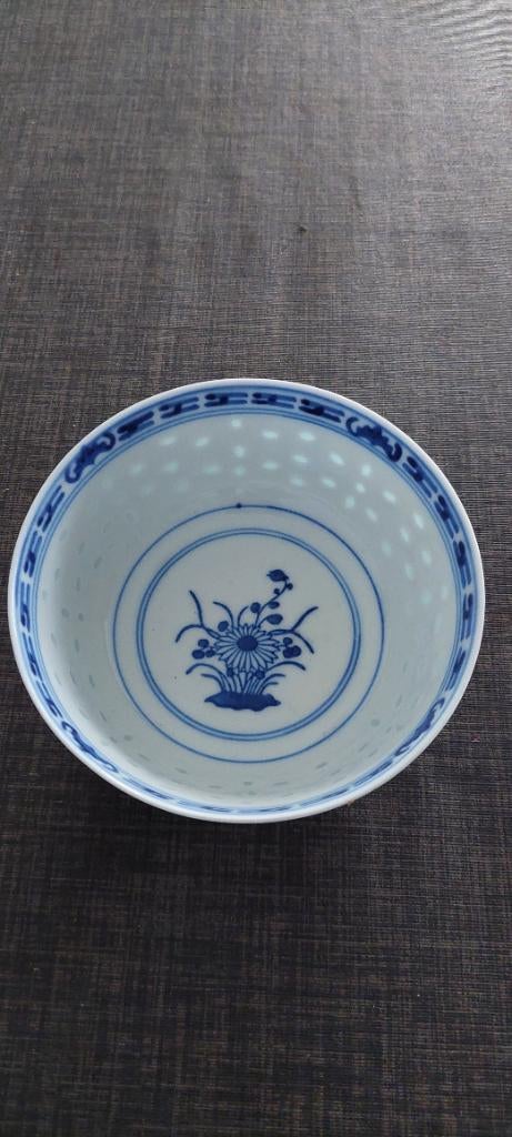 Vier chinees porseleinen rijstkommen., Huis en Inrichting, Keuken | Potten en Pannen, Ophalen of Verzenden, Zo goed als nieuw