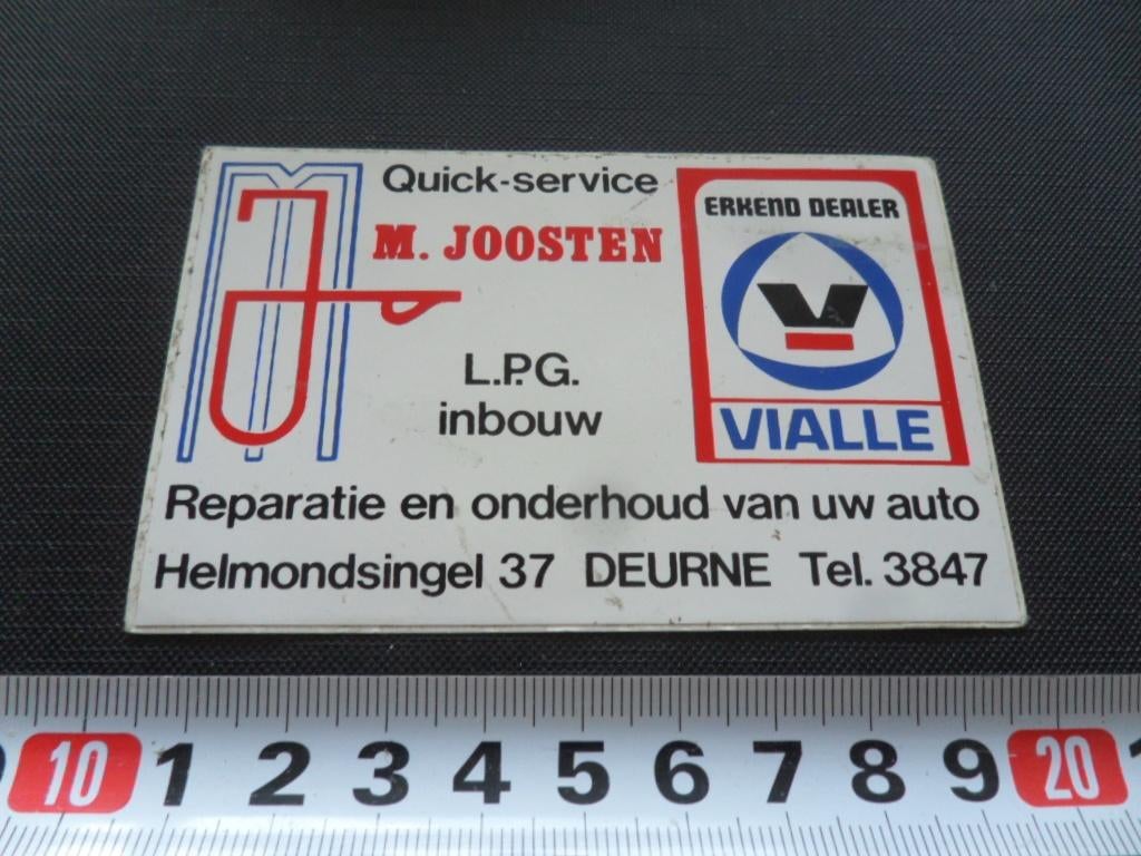 sticker deurne vialle dealer quick-service m joosten lpg inb, Ophalen, Zo goed als nieuw