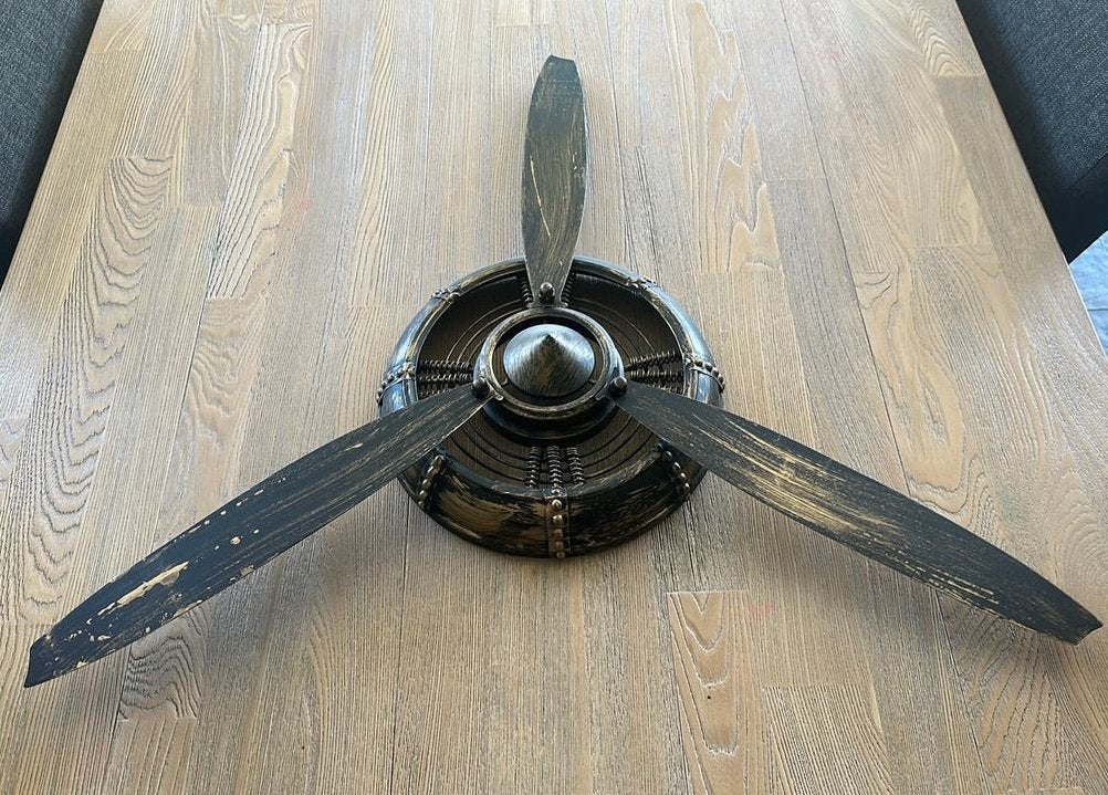 Decoratie propeller, Ophalen, Zo goed als nieuw, Metaal