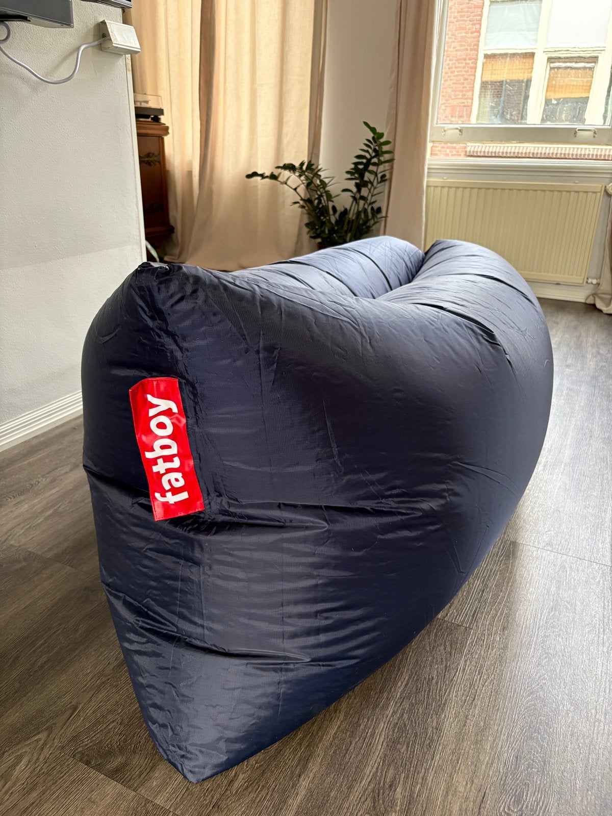 Lamzac Fatboy - opblaasbare zitzak blauw, Ophalen of Verzenden, Zo goed als nieuw, Blauw, Zitzak