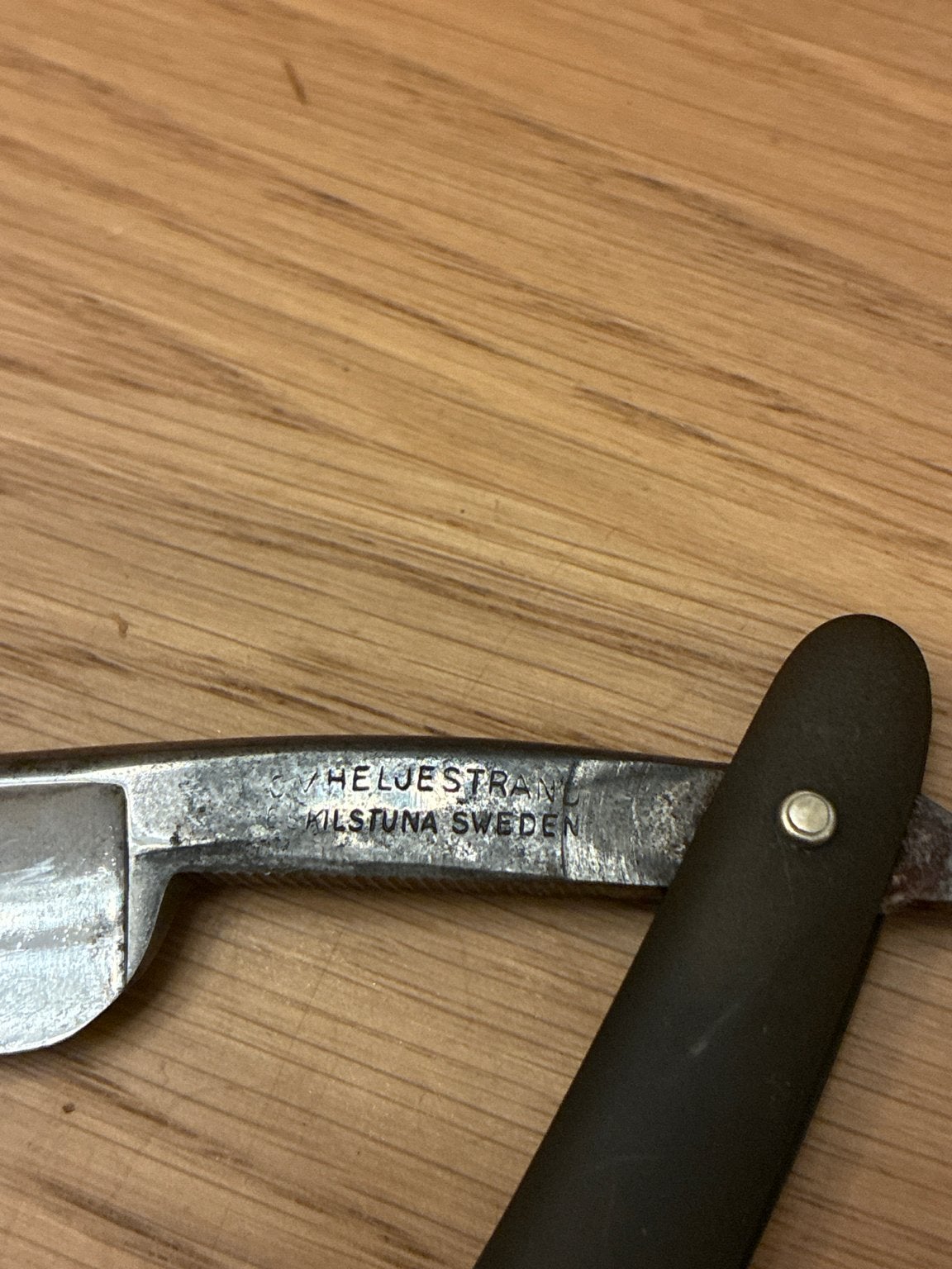 Antiek Heljestrand No.7 open scheermes Zweden, Antiek en Kunst, Verzenden