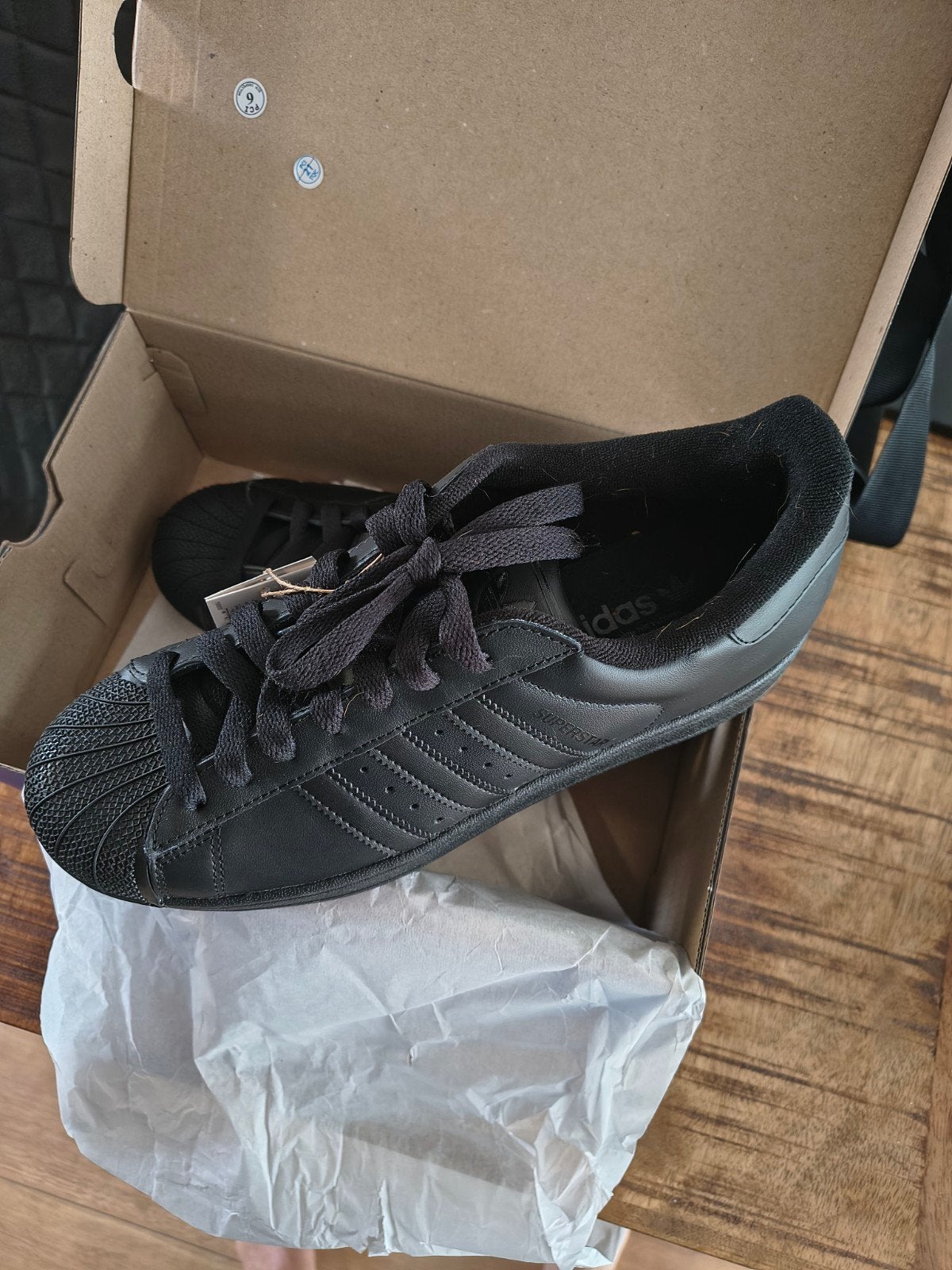 Adidas Superstar II Sneakers Zwart Maat 42, Zwart, Nieuw, Ophalen of Verzenden, Sneakers of Gympen